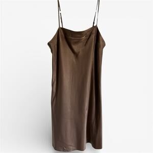 Abercrombie satin mini dress in mocha nwt medium